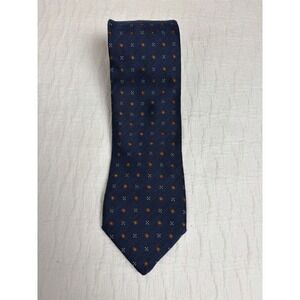 NWOT $150 Q Clothier by DOLCEPUNTA Silk Tie,  Blue White Foulard Italy